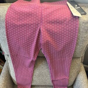 Glyder Pink Patterned Leggings Size Large